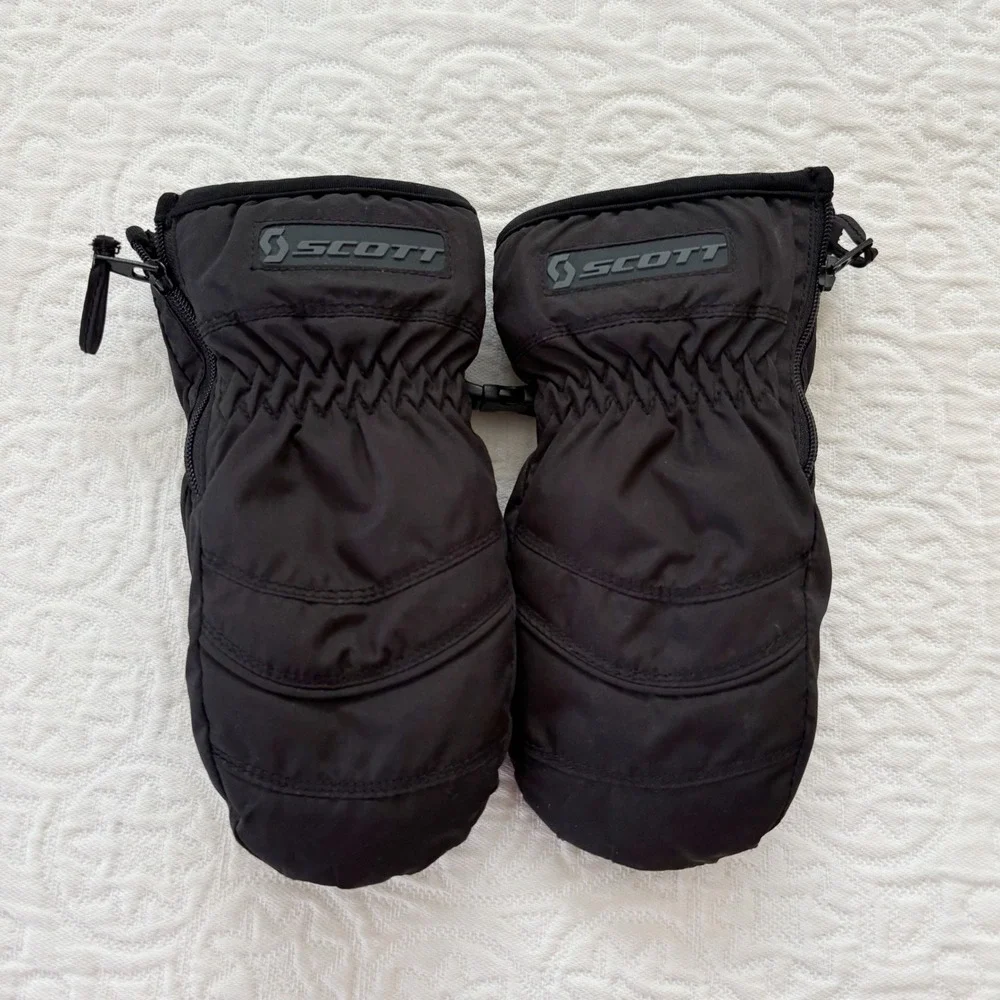 Scott Kids Halfpint Winter Ski/Snowboard Mittens, Black Sz L 5-6Y